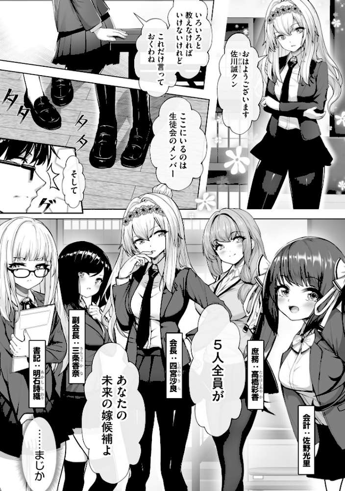 ナマハメ生徒会 〜女ばかりの学園で嫁候補全員とセックス〜【あ〜こ】 (p9)