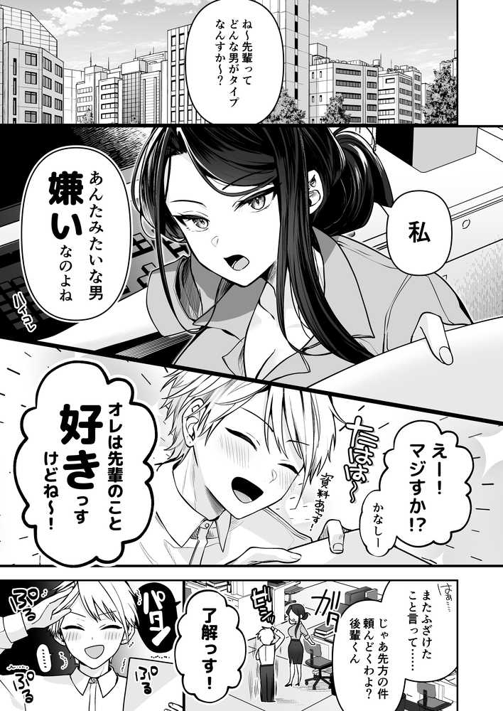 デカ女上司と元チャラ男の後輩くん #1【まろ茶庵】 (p2)