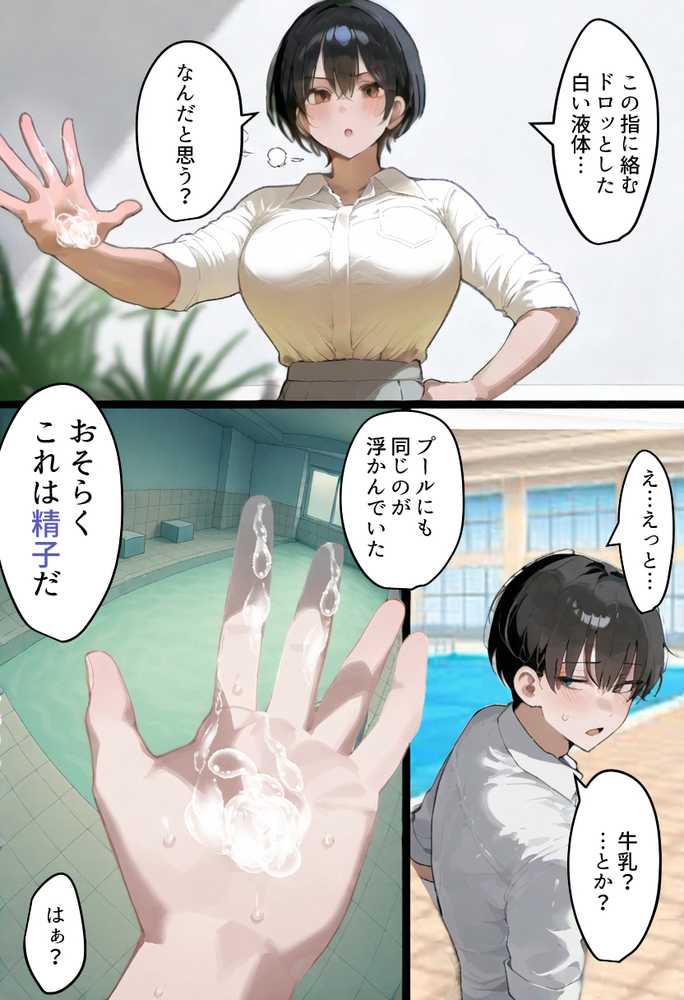 俺の爆乳競泳カノは大会裏で童貞坊主に筆下ろし強要され乳首イキから孕ませSEX漬けにされてた話 【寝取られ精液プール2】【寝取られるタマシギの一滴】 (p9)
