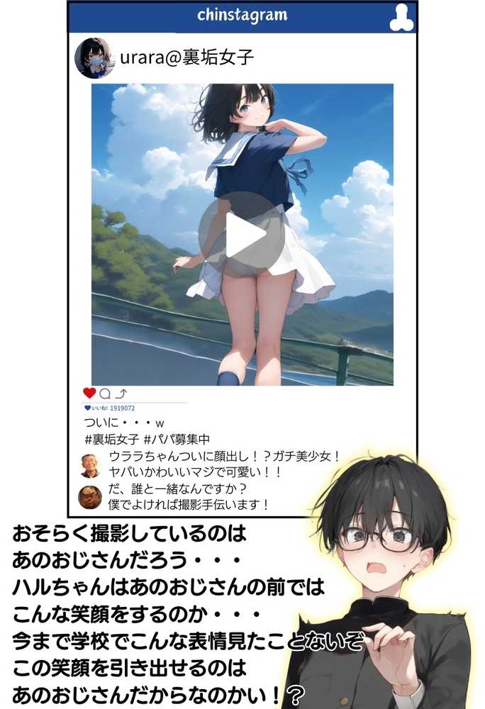 地味で華奢な裏垢女子がおじさんに甘やかされてハメ撮り撮影〜BSS編、僕が先に好きだったのに〜【竿役が種付けおじさんじゃないとヌケないんだが・・・】 (p90)