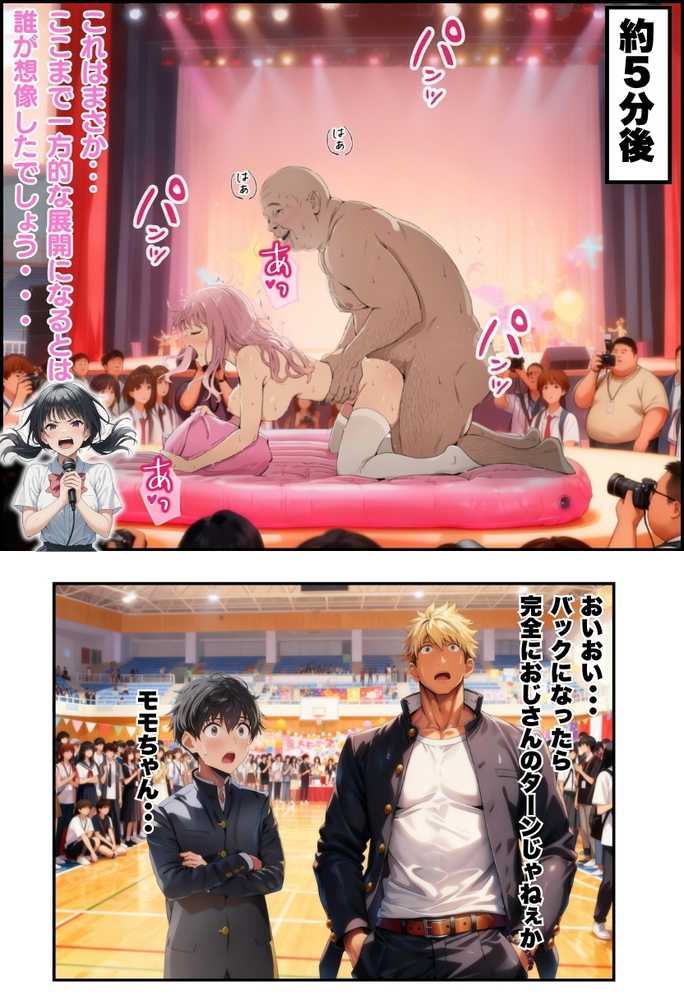 【大乱交】文化祭JKヘルス VS レンタルおじさんちんぽ