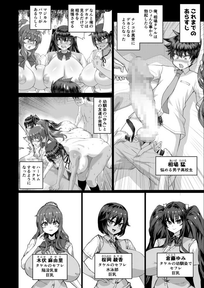 デカチンになったら巨乳幼馴染とその巨乳友達たちが発情してハーレムになった!!5ギャルとわくわく林姦学校【さいくら・のうしゅ】 (p2)