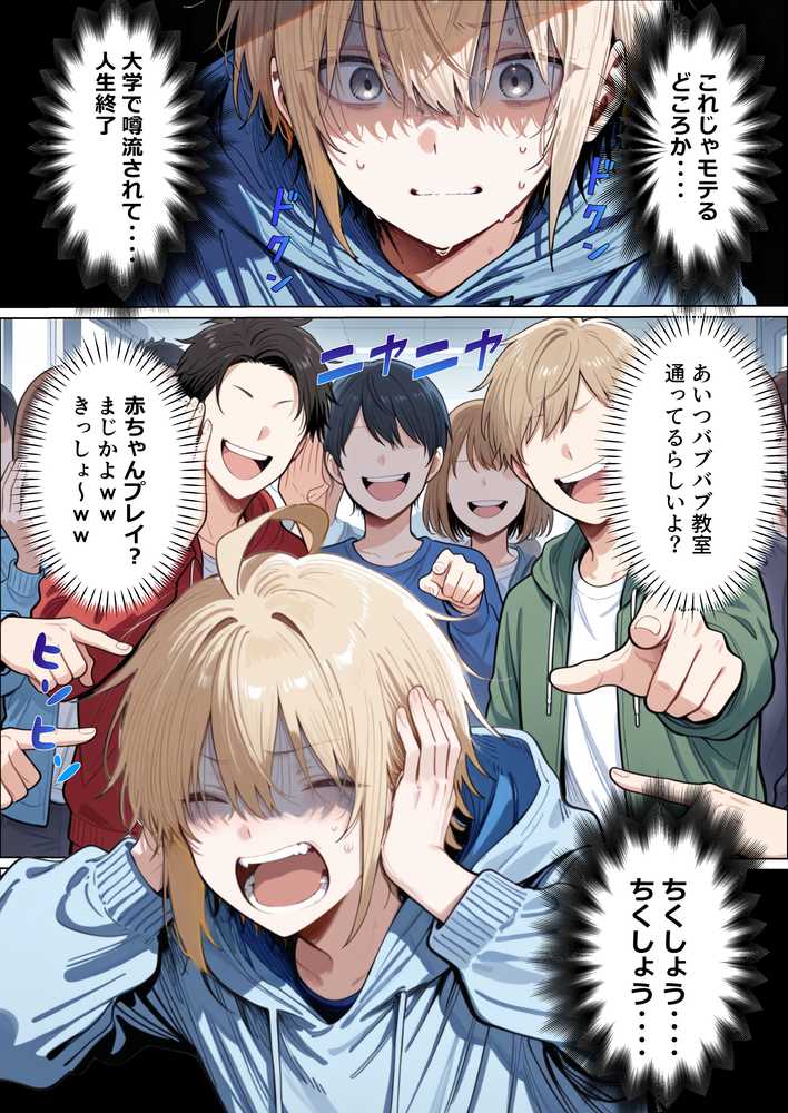 バブバブ教室に迷い込んだらサークルの真面目な後輩からも赤ちゃん扱いされた〜ボクの可愛さに全員ママ堕ちして種付けハーレムごっこ〜【はらいでか】 (p16)