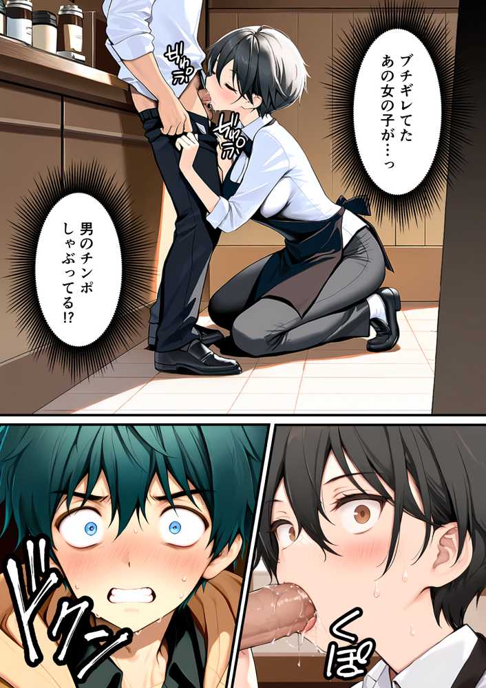 目つきの悪いボーイッシュなTSカフェ店員さんはお願いしたら中出しセックスさせてくれる（チョロい）