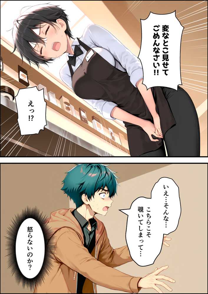 目つきの悪いボーイッシュなTSカフェ店員さんはお願いしたら中出しセックスさせてくれる（チョロい）