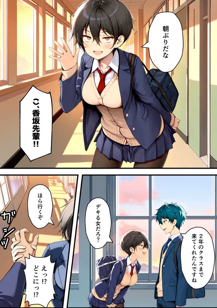 目つきの悪いボーイッシュなTSカフェ店員さんはお願いしたら中出しセックスさせてくれる（チョロい）