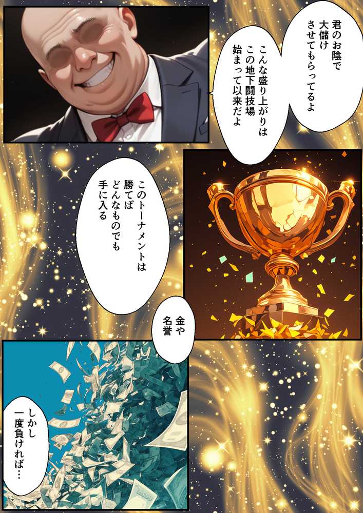 地下闘技場で格闘家が敗北してチン媚奴●になる話【バベル太郎】 (p13)