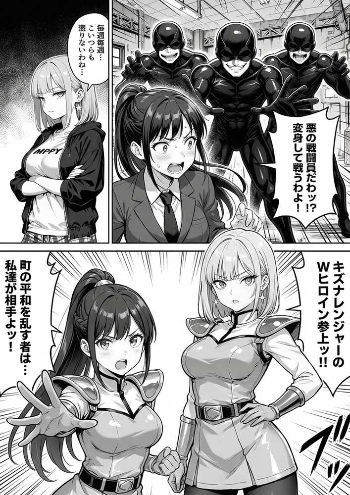 正義の戦隊ヒロイン！無限ハードSEXで戦えないほど快楽依存に調教され悪の組織に完堕ちする！・後編