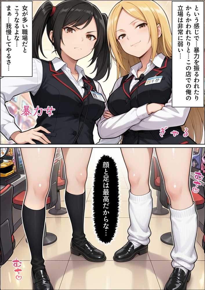 パチンコ店長の俺。女子スタッフのシコい足で毎日脳汁出してたらイチャラブSEXする事になった！〜ただし時々殴られる〜