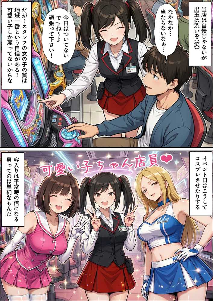 パチンコ店長の俺。女子スタッフのシコい足で毎日脳汁出してたらイチャラブSEXする事になった！〜ただし時々殴られる〜