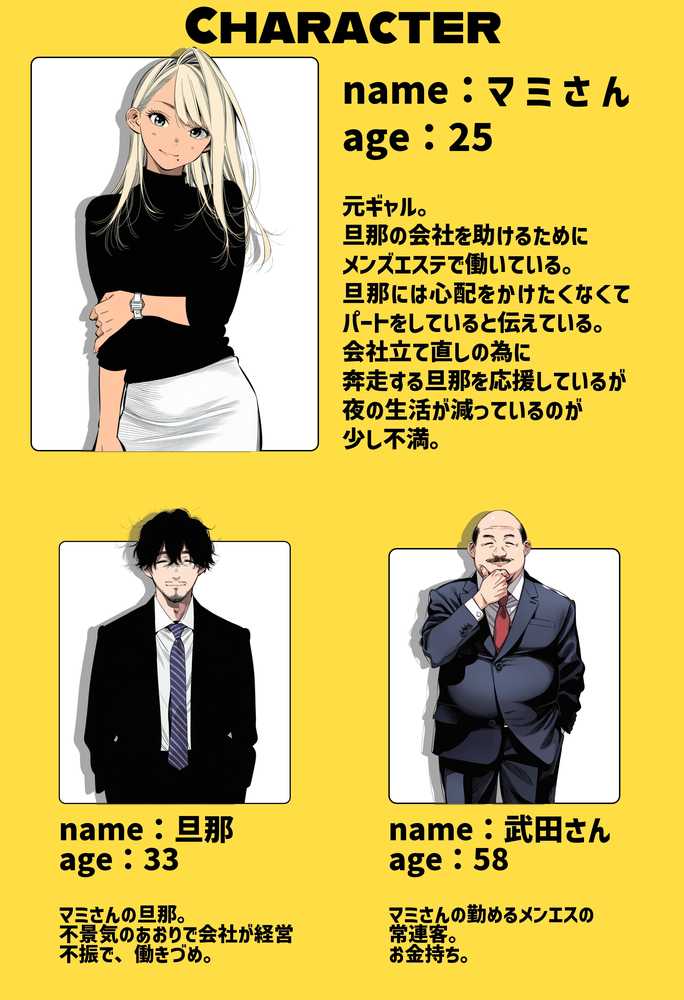 人妻達の憂鬱 メンエス勤務の若妻マミさんの場合【AOI-Atelier】 (p1)