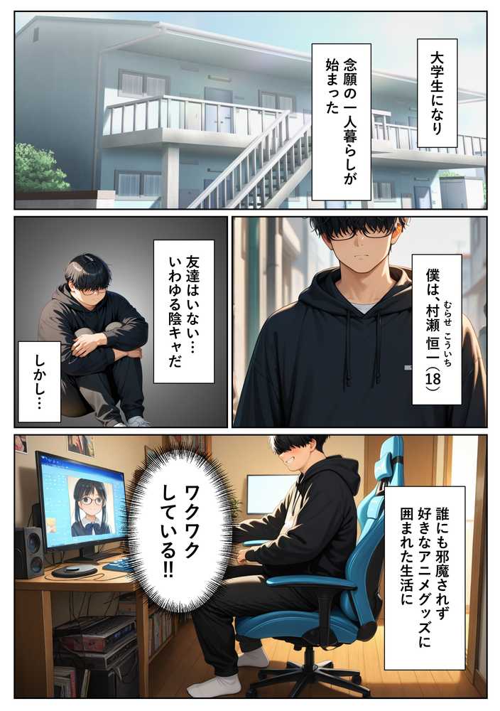 童貞をバカにするギャル 限界オタクの変態チンポに負けるなんて【しこたま本舗】 (p1)