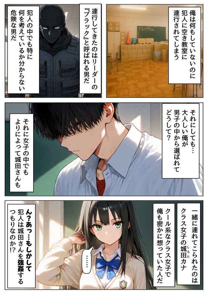 学校占拠したテロリストに、俺は片思い女子と、無理やりセックスさせられる【【ハマダ商店】】 (p4)