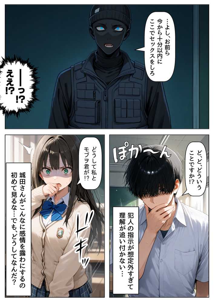 学校占拠したテロリストに、俺は片思い女子と、無理やりセックスさせられる【【ハマダ商店】】 (p5)