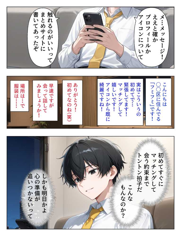 マチアプで出会った人妻は欲求不満な上司だった。デカチン精液まみれで寝とった(NTR)話【あふれだすにじる】 (p3)