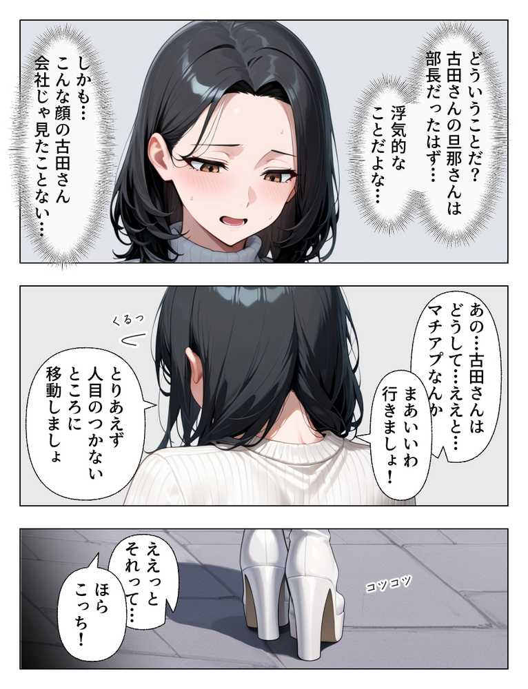 マチアプで出会った人妻は欲求不満な上司だった。デカチン精液まみれで寝とった(NTR)話【あふれだすにじる】 (p9)