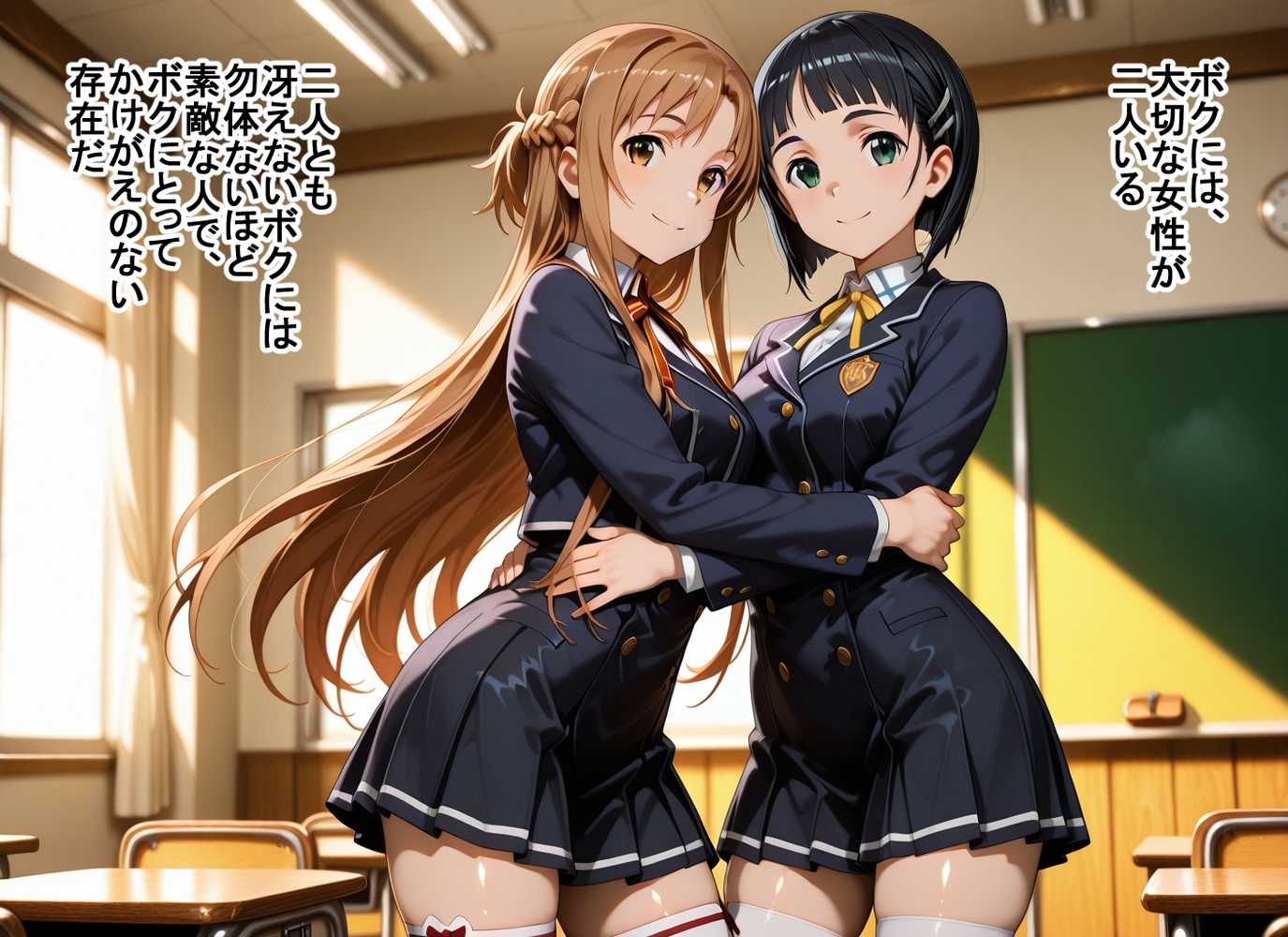 まさか1週間で今カノと元カノがアイツ色に染められてしまうなんて 直葉&明日奈編【虹色ぱらだいす】 (p1)