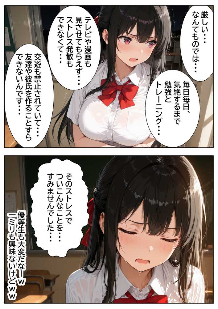 生徒会長の裏垢特定したから脅して肉便器にしてメス堕ちさせた話