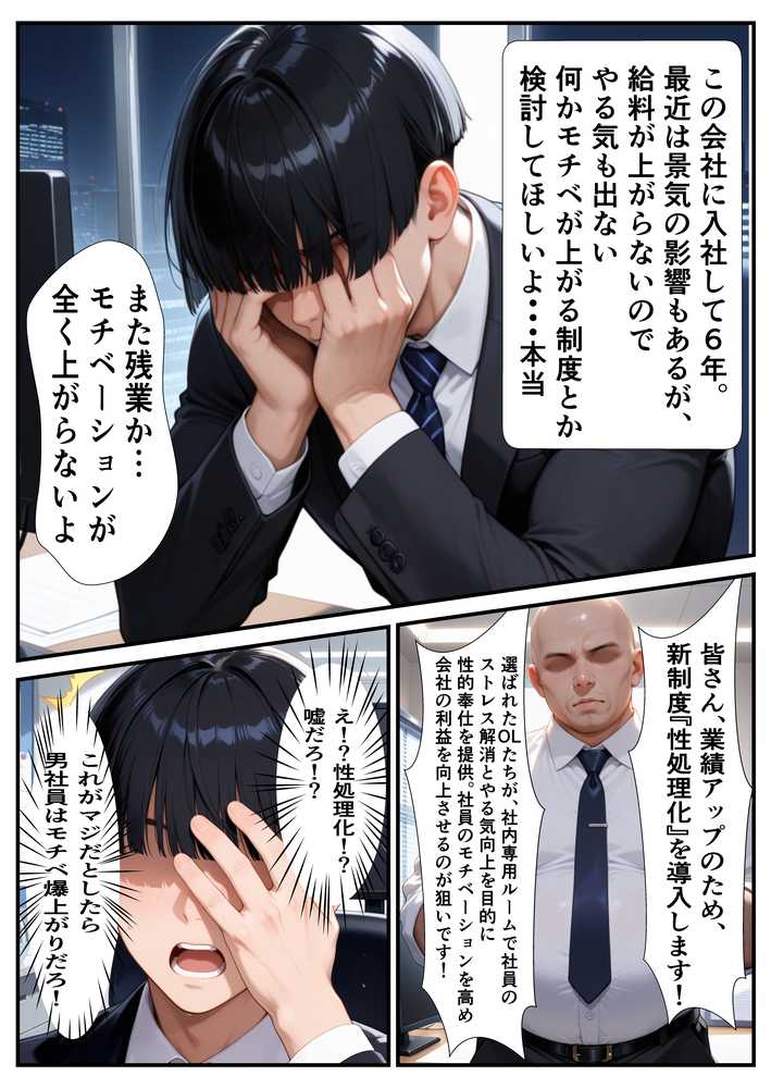 性処理課に任命された新人OLとベテランOLが徹底奉仕する話