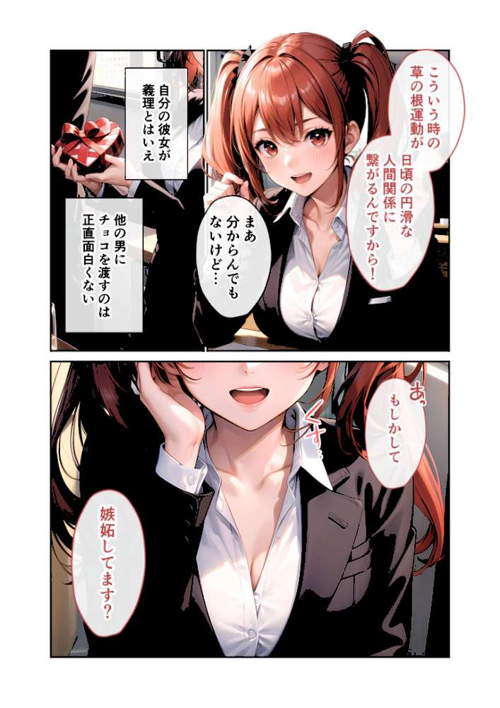 いちゃLOVE純情ベッドルーム 〜バレンタイン、後輩OLからの誘惑サプライズ〜 モザイク版【ラビットフット】 (p4)