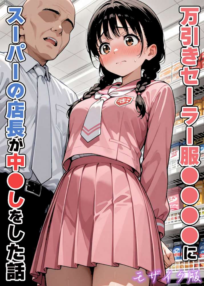 万引きセーラー服●●●●にスーパーの店長が中●しをした話 モザイク版【AIザッハトルテ あいラビ】 (p1)