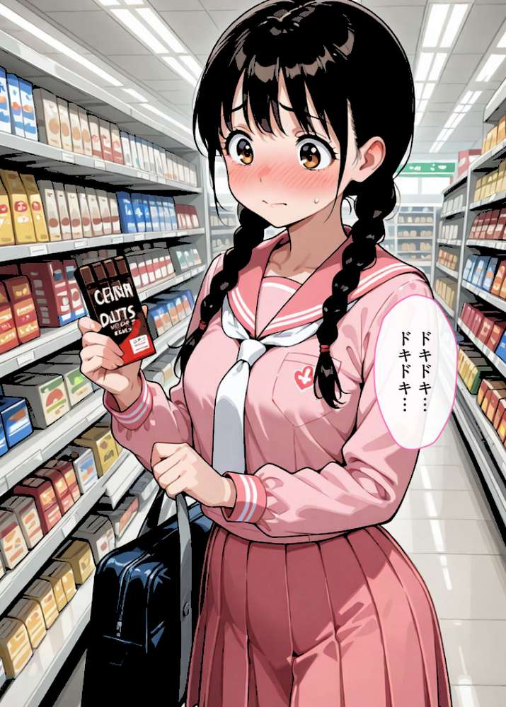 万引きセーラー服●●●●にスーパーの店長が中●しをした話 モザイク版【AIザッハトルテ あいラビ】 (p3)