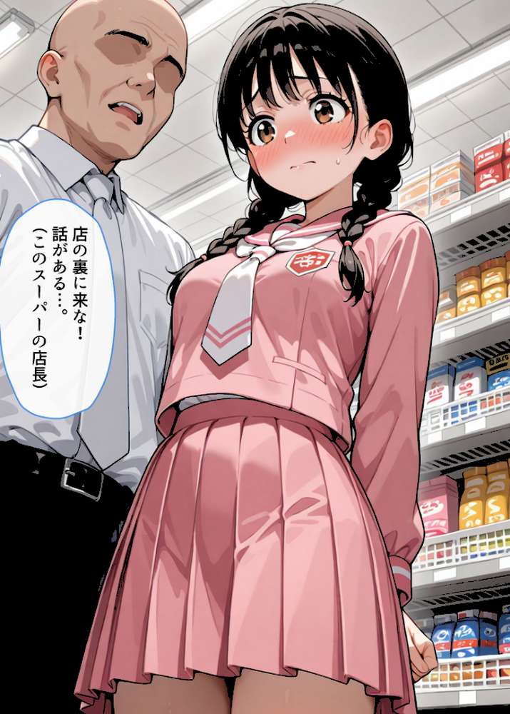 万引きセーラー服●●●●にスーパーの店長が中●しをした話 モザイク版【AIザッハトルテ あいラビ】 (p6)