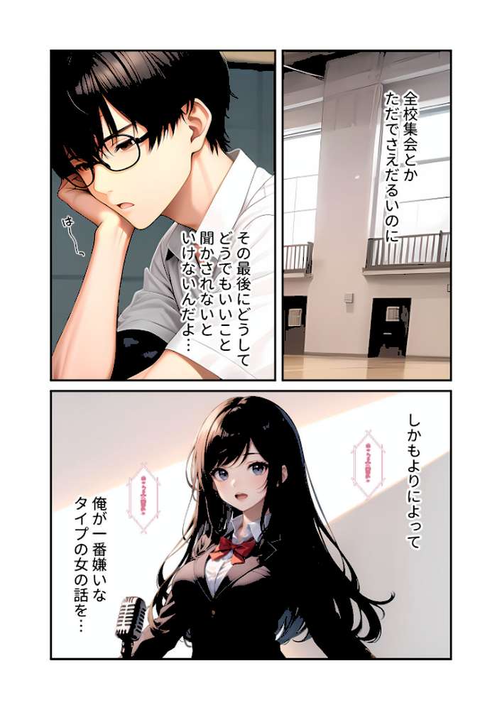 陰キャの僕、透視の力を手に入れる。第十四話 〜男嫌いな会長サマの無様な全校集会〜 モザイク版【ラビットフット】 (p5)